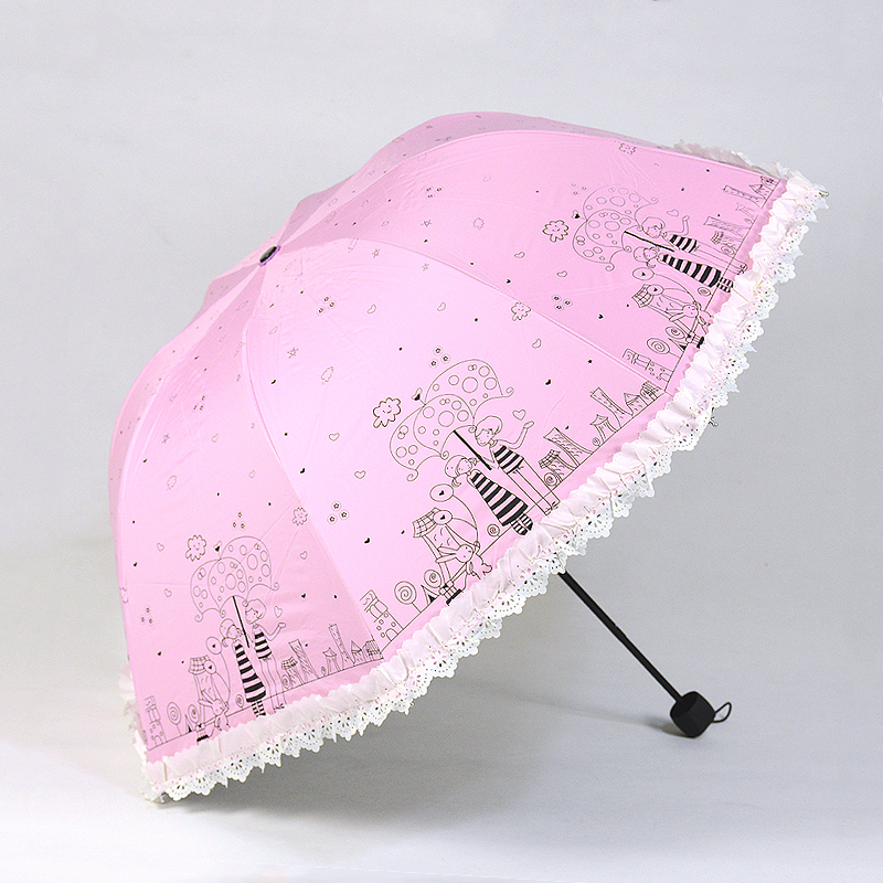 小清新雨傘女折疊韓國簡約成人可愛女晴雨兩用軟妹學生女神太陽傘