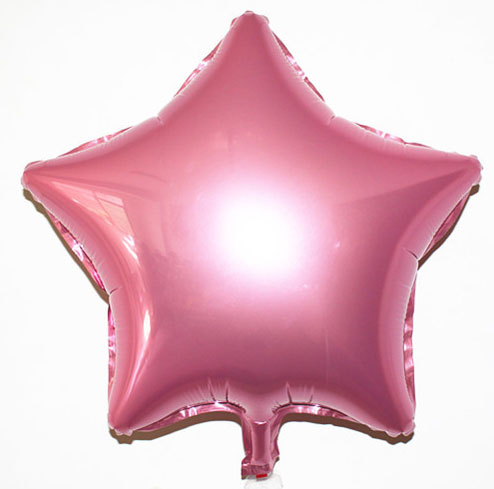 爆款18寸五角星鋁膜氣球珠光粉色 鋁箔 生日派對布置裝飾粉紅色KT