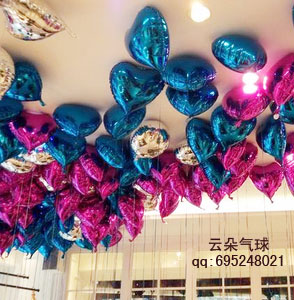 18寸愛心桃心心形鋁膜氣球派對裝飾生日KTV酒吧商場